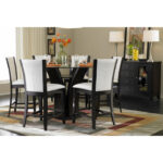 Espresso and White Daisy Collection Counter Height Chair By Homelegance 21