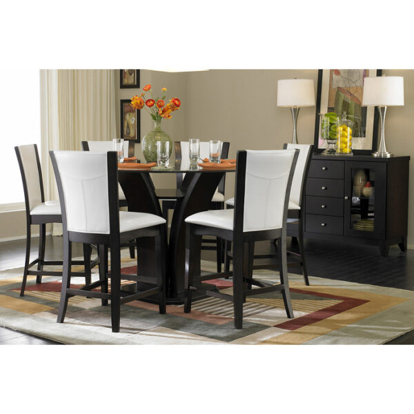 Espresso and White Daisy Collection Counter Height Chair By Homelegance 14