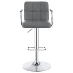 Palomar Adjustable Height Bar Stool Gray and Chrome 121096 By Coaster Furniture 24