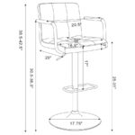 Palomar Adjustable Height Bar Stool Gray and Chrome 121096 By Coaster Furniture 26