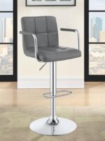 Palomar Adjustable Height Bar Stool Gray and Chrome 121096 By Coaster Furniture 19