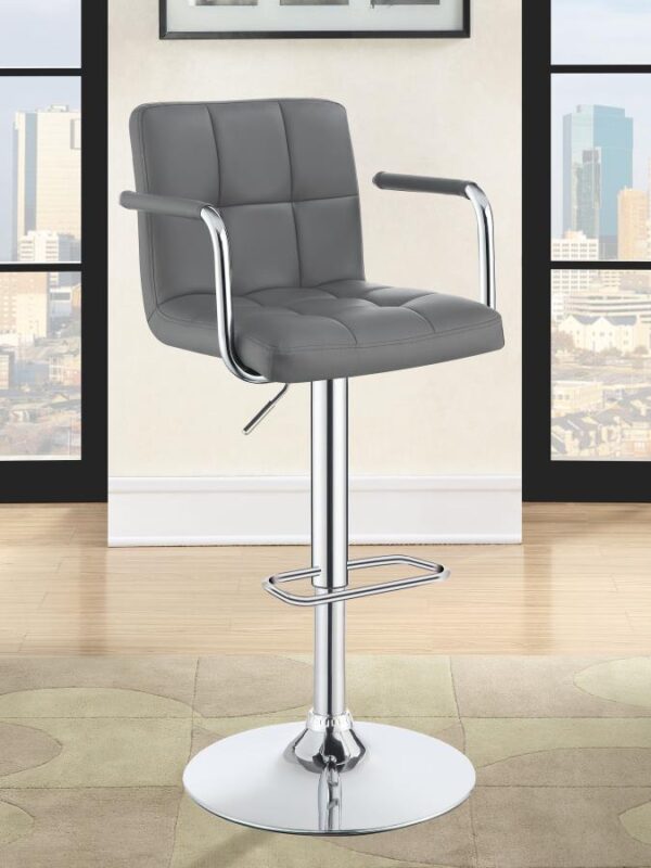 Palomar Adjustable Height Bar Stool Gray and Chrome 121096 By Coaster Furniture 11