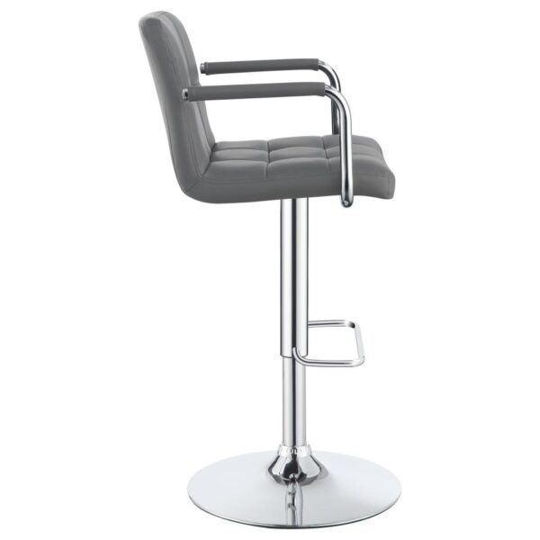 Palomar Adjustable Height Bar Stool Gray and Chrome 121096 By Coaster Furniture 12