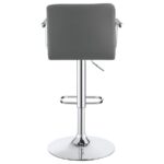 Palomar Adjustable Height Bar Stool Gray and Chrome 121096 By Coaster Furniture 22