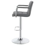 Palomar Adjustable Height Bar Stool Gray and Chrome 121096 By Coaster Furniture 21