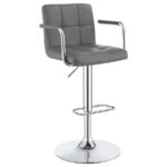 Palomar Adjustable Height Bar Stool Gray and Chrome 121096 By Coaster Furniture 23