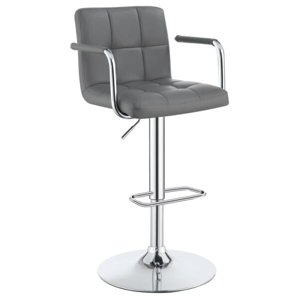 Palomar Adjustable Height Bar Stool Gray and Chrome 121096 By Coaster Furniture 15