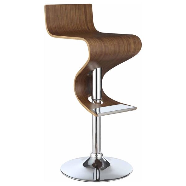 Covina Adjustable Bar Stool Walnut and Chrome 100396 By Coaster Furniture 6