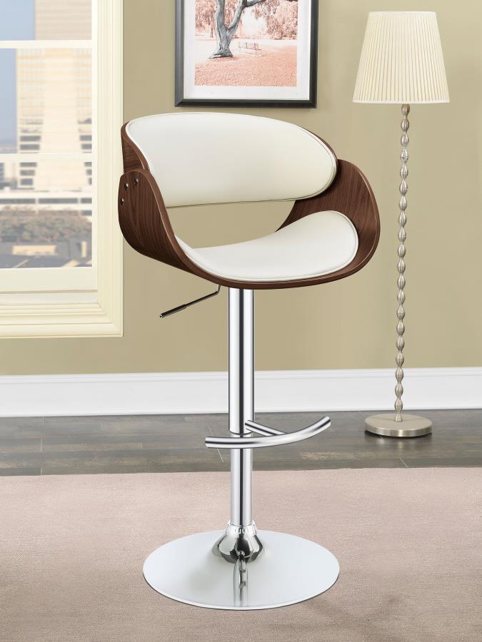 Dana Adjustable Bar Stool Ecru and Chrome 104966 By Coaster Furniture
