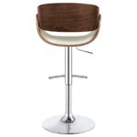 Dana Adjustable Bar Stool Ecru and Chrome 104966 By Coaster Furniture 21