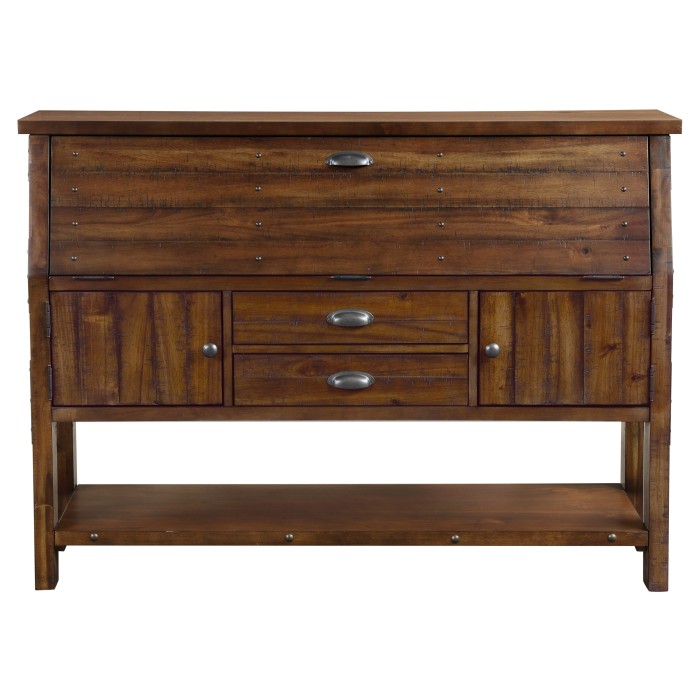 Rustic brown and gunmetal Holverson Collection Buffet By Homelegance