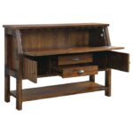 Rustic brown and gunmetal Holverson Collection Buffet By Homelegance Curio & Buffet Mobilia Cleopatra 15 Rustic brown and gunmetal Holverson Collection Buffet By Homelegance 15