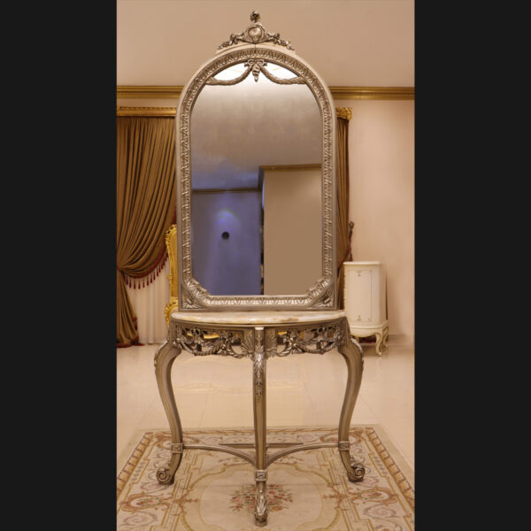 Handmade Maple Console table with mirror 6