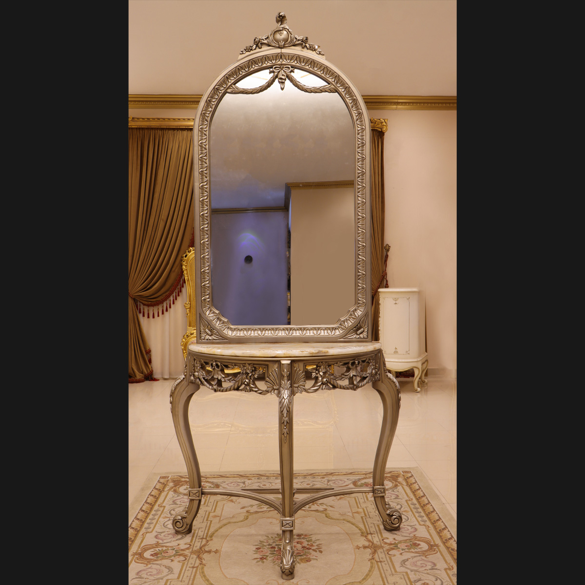 Handmade Maple Console table with mirror