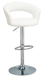 Barraza 29″ Adjustable Height Bar Stool White and Chrome 120347 By Coaster Furniture 7
