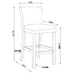 Alberton Upholstered Bar Stools Black and Cappuccino (Set of 2) 100056 By Coaster Furniture 14