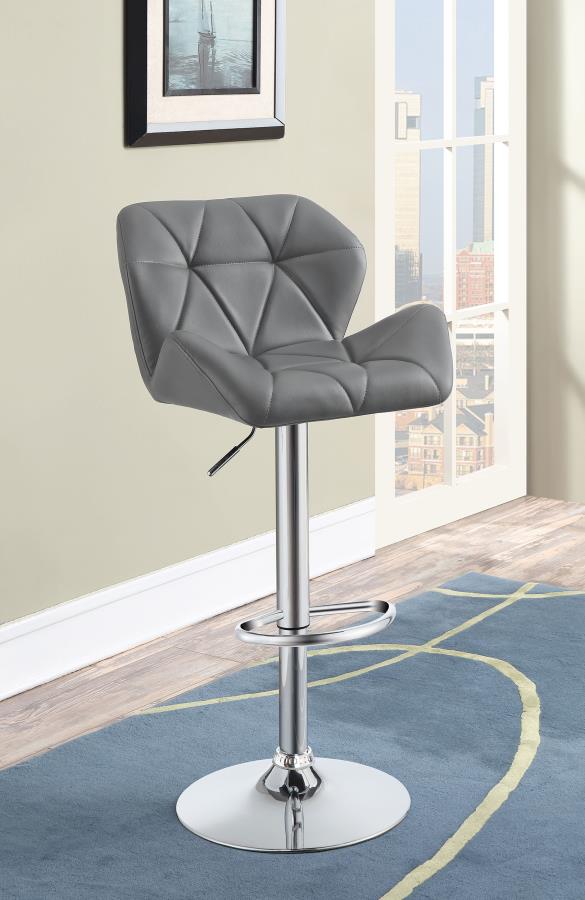 Berrington Adjustable Bar Stools Chrome and Gray (Set of 2) 100426 By Coaster Furniture