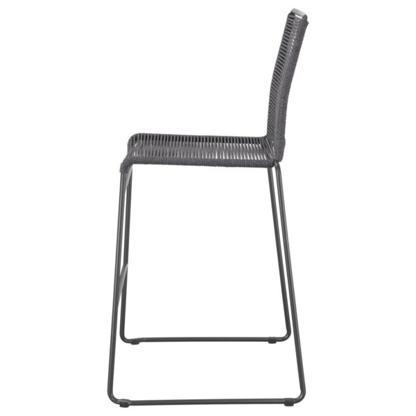 Jerome Upholstered Bar Stools with Footrest (Set of 2) Charcoal and Gunmetal 192064 By Coaster Furniture 13