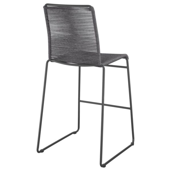 Jerome Upholstered Bar Stools with Footrest (Set of 2) Charcoal and Gunmetal 192064 By Coaster Furniture 12