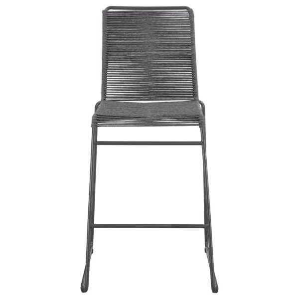 Jerome Upholstered Bar Stools with Footrest (Set of 2) Charcoal and Gunmetal 192064 By Coaster Furniture 11
