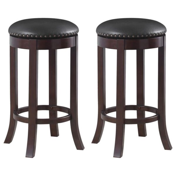 Aboushi Swivel Bar Stools with Upholstered Seat Brown (Set of 2) 101060 By Coaster Furniture 9