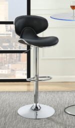 Edenton Upholstered Adjustable Height Bar Stools Black and Chrome (Set of 2) 120359 By Coaster Furniture 11