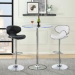 Edenton Upholstered Adjustable Height Bar Stools Black and Chrome (Set of 2) 120359 By Coaster Furniture 13