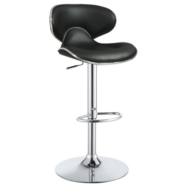 Edenton Upholstered Adjustable Height Bar Stools Black and Chrome (Set of 2) 120359 By Coaster Furniture 8
