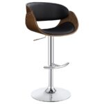 Dana Adjustable Bar Stool Black and Chrome 104965 By Coaster Furniture 20