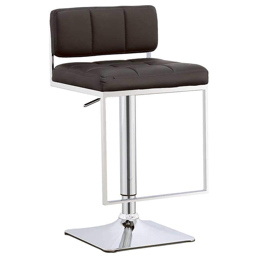 Alameda Adjustable Bar Stool Chrome and Black 100194 By Coaster Furniture