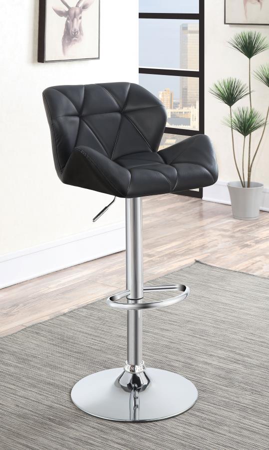 Berrington Adjustable Bar Stools Chrome and Black (Set of 2) 100425 By Coaster Furniture