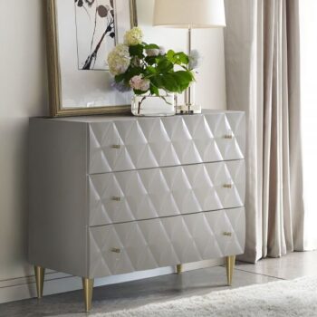 Silver & Champagne Console Cabinet