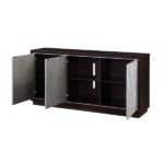 Metallic Silver & Walnut Finish Geranio Console Cabinet AC02502 By ACME 14