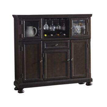 Grayish brown Begonia Collection Curio Rustic Buffet By Homelegance