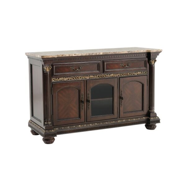 Cherry finish with gold tipping Russian Hill Collection Rustic Server By Homelegance 12