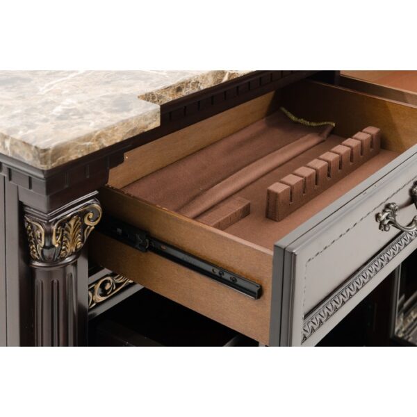 Cherry finish with gold tipping Russian Hill Collection Rustic Server By Homelegance 15