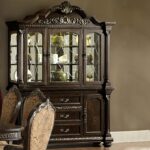 Cherry finish with gold tipping Russian Hill Collection Rustic Buffet By Homelegance Curio & Buffet Mobilia Cleopatra 14 Cherry finish with gold tipping Russian Hill Collection Rustic Buffet By Homelegance 14
