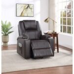 Brown Leather Aire Evander Power Lift Recliner By ACME Recliners Mobilia Cleopatra 15 Brown Leather Aire Evander Power Lift Recliner By ACME 15