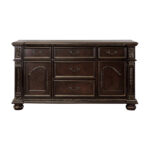 Dark Cherry finish with gold tipping Catalonia Collection Buffet By Homelegance Curio & Buffet Mobilia Cleopatra 11 Dark Cherry finish with gold tipping Catalonia Collection Buffet By Homelegance 11