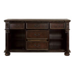 Dark Cherry finish with gold tipping Catalonia Collection Buffet By Homelegance Curio & Buffet Mobilia Cleopatra 12 Dark Cherry finish with gold tipping Catalonia Collection Buffet By Homelegance 12
