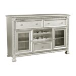 Silver Bevelle Collection Server By Homelegance Servers Mobilia Cleopatra 17 Silver Bevelle Collection Server By Homelegance 17