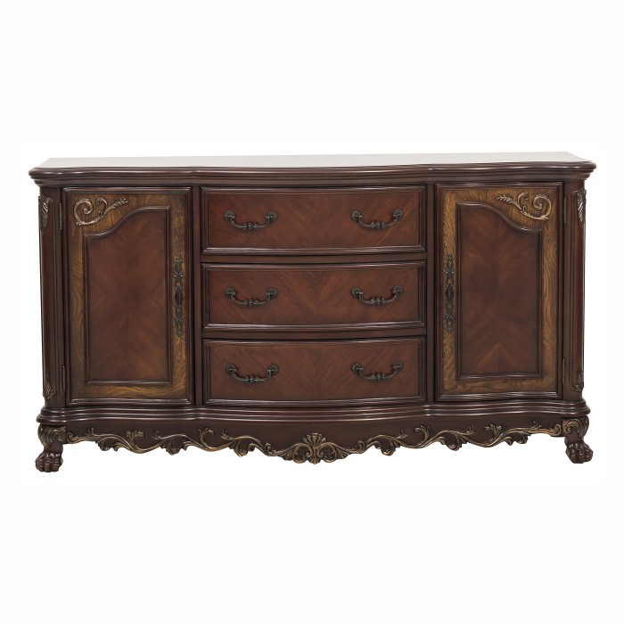 Cherry Deryn Park Collection Server By Homelegance