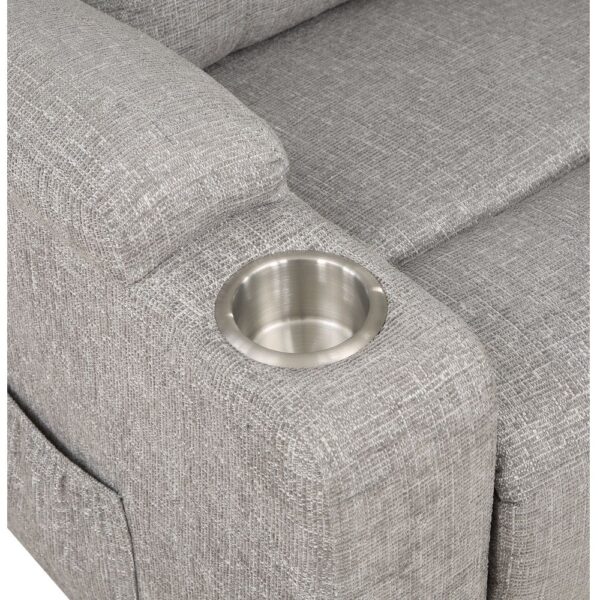 Recliner with Power Lift & Massage in Light Gray Chenille LV02180 By ACME 16