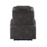 Gunmetal Leather Evander Recliner w/Power Lift & Massage LV02182 By ACME Recliners Mobilia Cleopatra 20 Gunmetal Leather Evander Recliner w/Power Lift & Massage LV02182 By ACME 20