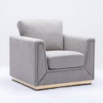 Gray Linen Valin Chair LV01746 By ACME Living Chairs Mobilia Cleopatra 13 Gray Linen Valin Chair LV01746 By ACME 13