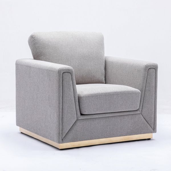 Gray Linen Valin Chair LV01746 By ACME