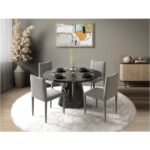 Hollis Dining Table W/Engineering Stone Top DN02155 By ACME Luxury Dining Tables Mobilia Cleopatra 16 Hollis Dining Table W/Engineering Stone Top DN02155 By ACME 16