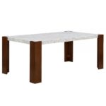 Hettie Brown Dining Table W/Engineeed Stone Top DN02157 By ACME 17