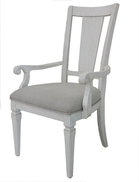 Light Gray Linen Katia Arm Chair DN02488 By ACME