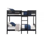 Black Ekko Twin/Twin Bunk Bed BD01910 By ACME Bunk and Loft Beds Mobilia Cleopatra 11 Black Ekko Twin/Twin Bunk Bed BD01910 By ACME 11